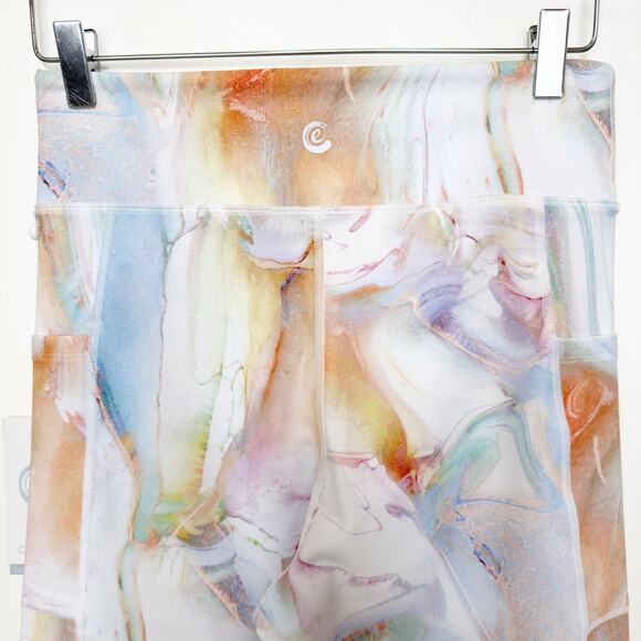 NWT Calme by Johnny Was Multi Marble High Waist Endurance Leggings L - Picture 5 of 9